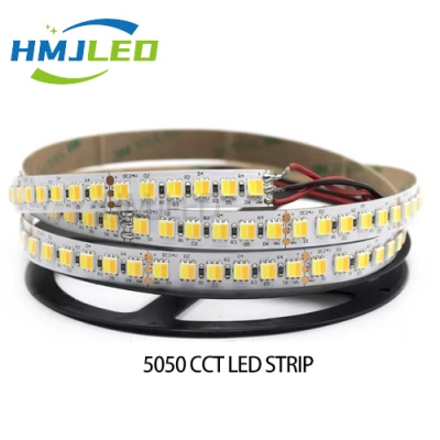 SMD5050 CW/WW dual color temperature Double Color 120led LED Flexible Strip