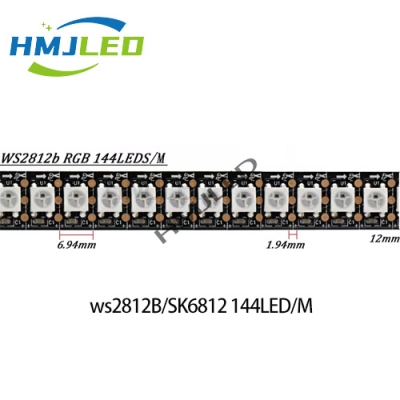 144leds/m Individually addressable and programmable 5V sk 6812 ws2812 led strip light